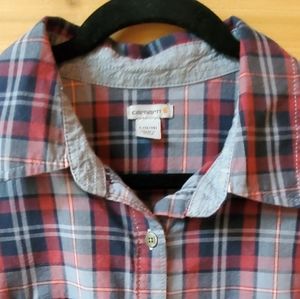 2 FOR $25!! Carhartt Women's Dodson Plaid Shirt SZ L